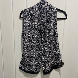 Coach Monochrome Floral Scarf